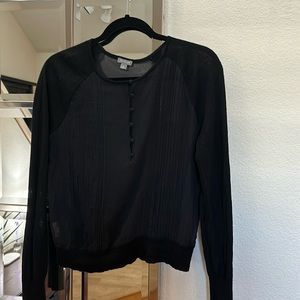 Pre-worn sheer blouse